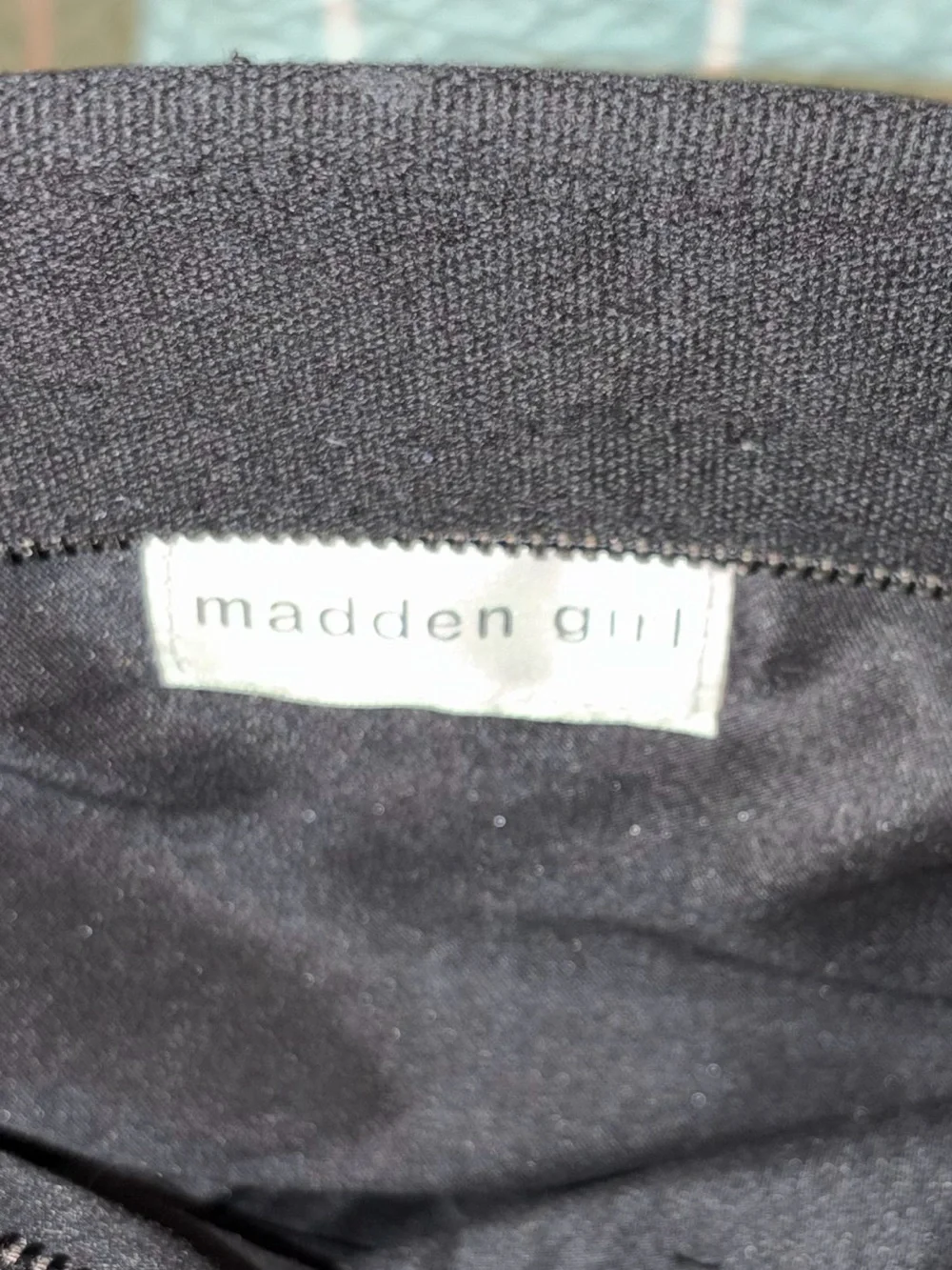 Madden Girl Black Canvas Messenger Tote